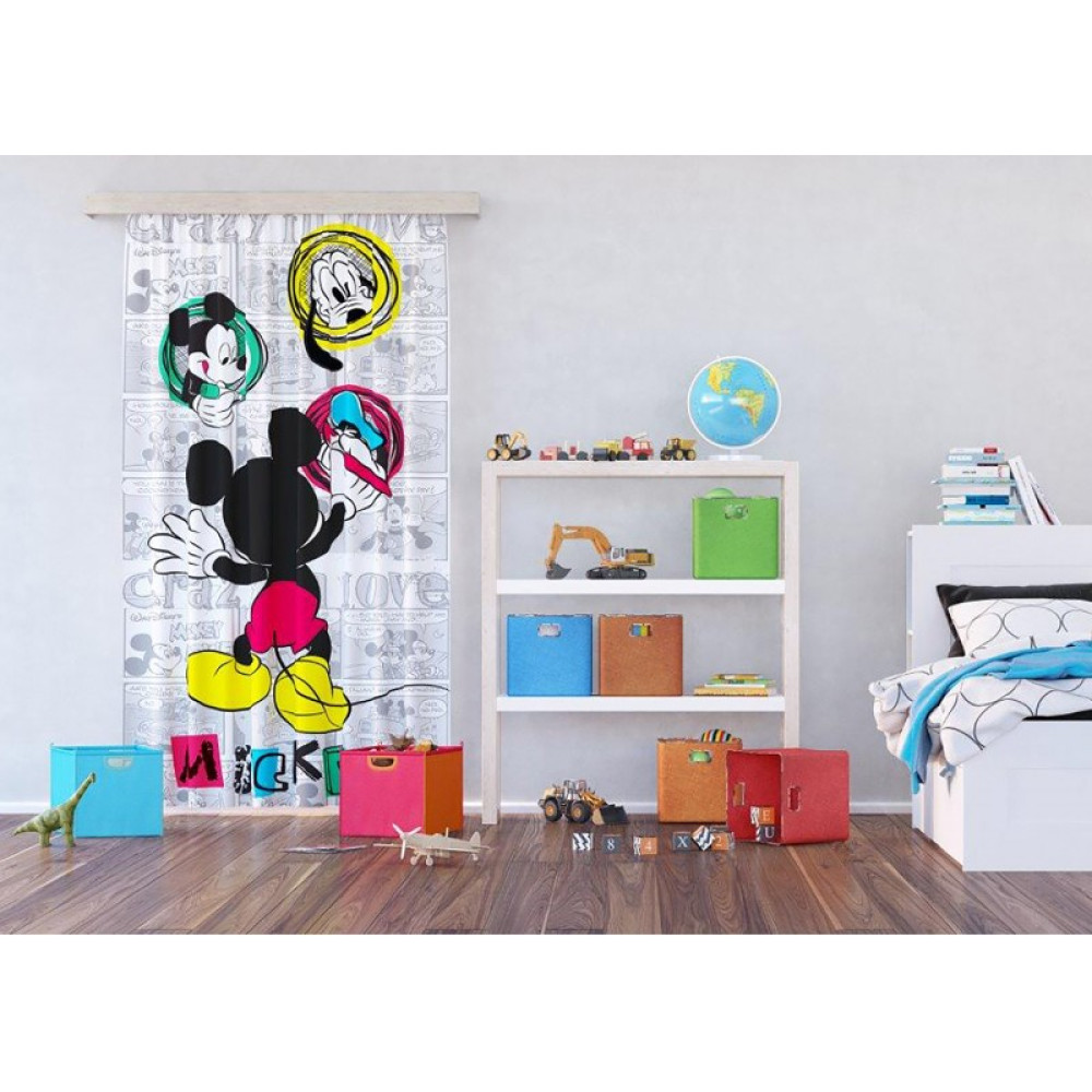 Mickey egeres prémium blackout sötétítő álló gyerek függöny - 140 x 245 cm