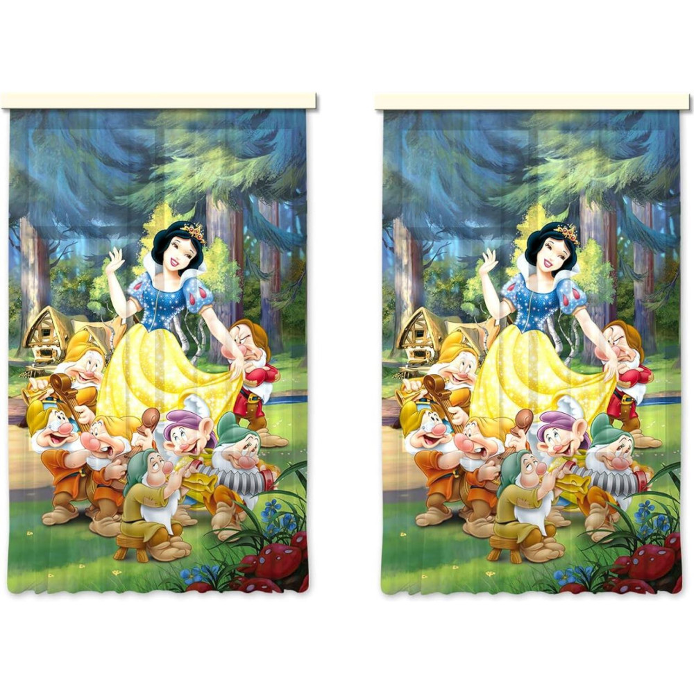 Hófehérke és a hét törpe álló gyerek függöny - 280 x 245 cm / 2 db-os szett Hófehérke és a hét törpe álló gyerek függöny - 280 x 245 cm / 2 db-os szett