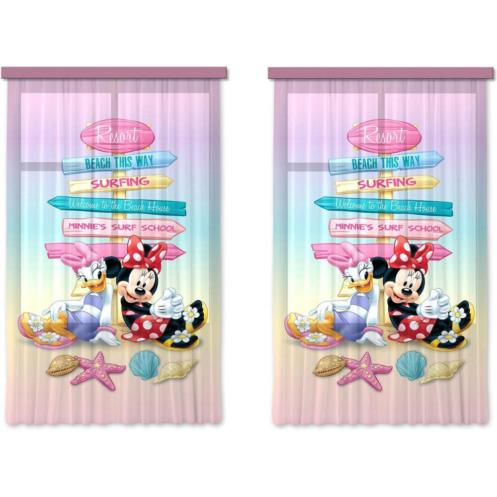 Minnie egér és Daisy kacsa álló függöny - 280 x 245 cm / 2 db-os szett