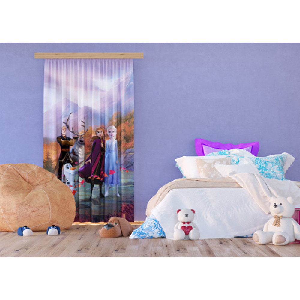 Jégvarázs elvarázsolt erdő álló gyerek függöny